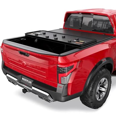 MOSTPLUS 5FT Tri-Fold Hard Truck Bed Tonneau Cover On Top Compatible for 2005-2025 2026 Nissan Frontier 3 Fold Aluminum Bed Cover 60Inch