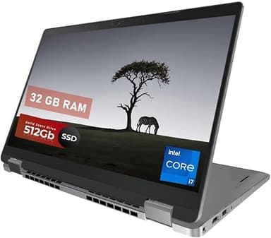 Dell Latitude 5330 2-in-1 Touchscreen Business Laptop | 13.3" 1920x1080 FHD | Core i7-1265U - 32GB RAM - 512GB SSD Hard Drive | 10 cores @ 4.8 GHz Windows 11 Pro (Renewed)