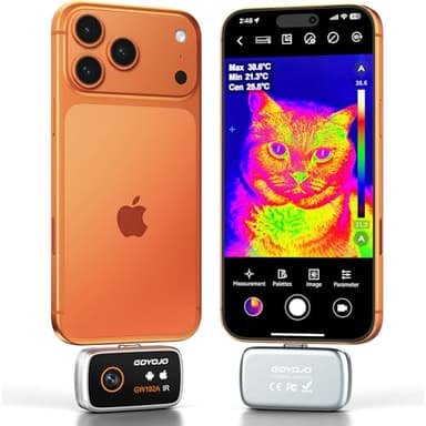 GOYOJO Thermal Imaging Camera for Android/iphone 15/16/17 iOS Series 192x192 IR Resolution– Water Leak Detection HVAC Electrical Plumbing, Automotive Repair, Home Inspection, DIY-USB-C Infrared Imager