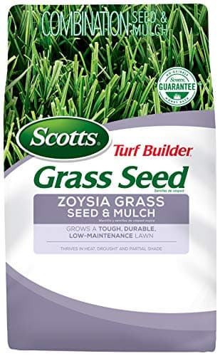 Scotts Turf Builder Zoysia Grass Seed & Mulch, Grows a Tough, Low-Maintenance Lawn, 5 lbs.