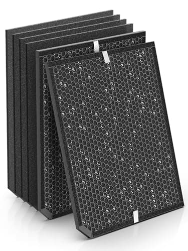 Ecofort 2000 Replacement Carbon Filter Compatible with Air Doctor 2000 / 2000i Air Purifier – Includes 2 Activated Carbon Filters and 4 Pre-Filters – Compare to ADF2002, ADF2003