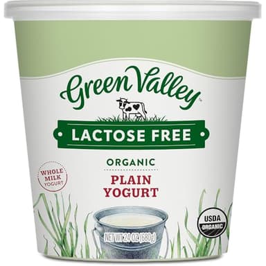 Green Valley Lactose Free Organic Whole Milk Plain Yogurt, 24 Ounce