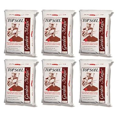 Michigan Peat Garden Magic Potting Soil with Perlite for Lawns, Gardens, and Raised Planting Beds with Reed Sedge, Peat, and Sand, 40 Pounds (6 Pack)
