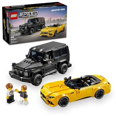 LEGO Speed Champions Mercedes-AMG G 63 & Mercedes-AMG SL 63 Building Toys - Kids Pretend Play Toy Cars for Boys & Girls, Ages 10+ Years - Gifts for Birthdays - 76924