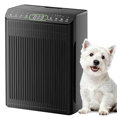 Air Purifiers for Home Large Room up to 2200sq.ft with Washable Filters, EVALIT Air Purifier for Home Pets with Fragrance, PM 2.5 Display Air Quality Sensor for Smoke Dust Odors, Black, 1Pack+3Modes
