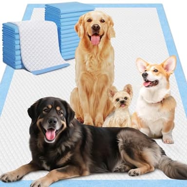 Gimars XXXL Extra Thick 130g Dog Pee Pads 37"x54" – 30 Count, 6-Layer Leak-Proof Puppy Training Pads for Large, Senior, Puppy Dogs, Cats, Rabbits – Indoor, Outdoor, Travel & Crate Use