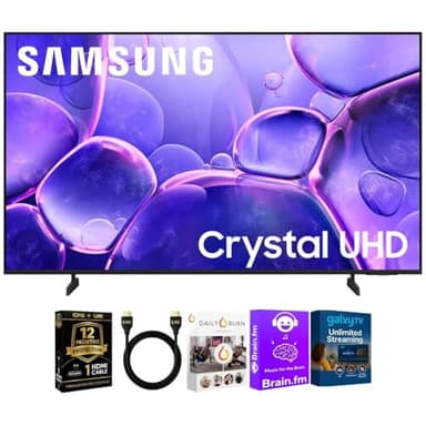 Samsung UN50U800KIT1 50 inch Class U8000F Series Crystal 4K UHD Smart TV 2025 HDR Tizen OS with HDMI Cable Streaming B