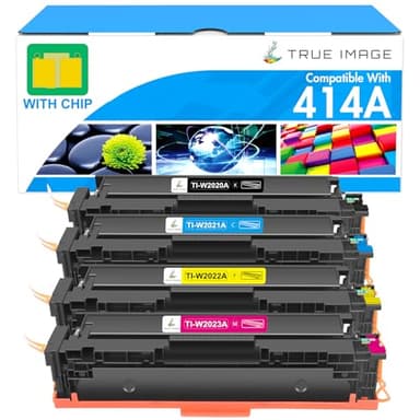 414A Toner Cartridges 4 Pack: MFP M479fdw M454dw Compatible for HP414A 414X 414 M479fdn M454dn Color Laserjet Pro M479fdw M455dn M479 M454 Printer Ink High Yield with Chip Black Cyan Yellow Magenta