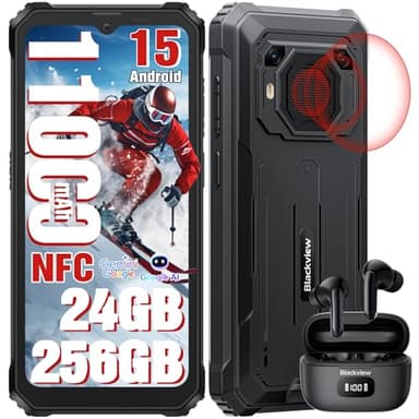 Blackview BV6200Plus Rugged Phone Android 15, 98dB Super Speaker 11000mAh, 24GB+256GB/2TB Rugged Smartphone Unlocked, 6.56" HD+ 90Hz Waterproof Phone 2025 NFC/Fingerprint/GPS/T-moblie/IP69K/3 Slots