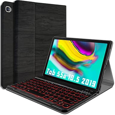 REAL-EAGLE Backlit Keyboard Case for Samsung Galaxy Tab S5e 10.5 Inch 2019(SM-T720/T725/T727), 7 Color Backlights Detachable Wireless Keyboard Case Cover for Samsung Galaxy Tab S5e 10.5" 2019 (Black)