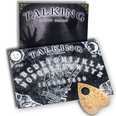 Black Spirit Board Game for Ghost Hunting with Planchette and Instruction