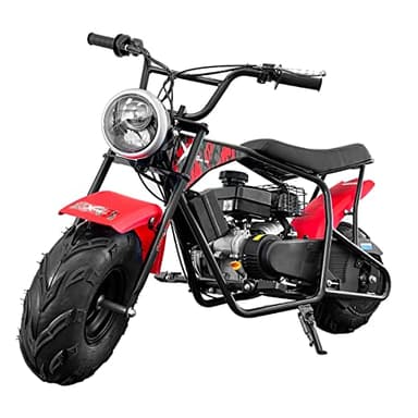 XtremepowerUS Mini Bike 4-Stroke Gas Prowered Off Road Trail Bike Dirt Mini Motorcycle Ride on 99cc 3.5HP Blue (Red)