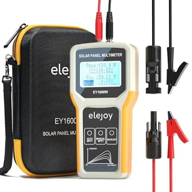 EY1600W Solar Panel Tester, Solar DC/AC Power Meter, Photovoltaic Panel Multimeter, Open Circuit Voltage Auto & Manual MPPT, Max. Power Point Voltage/Current, Backlit LCD Display