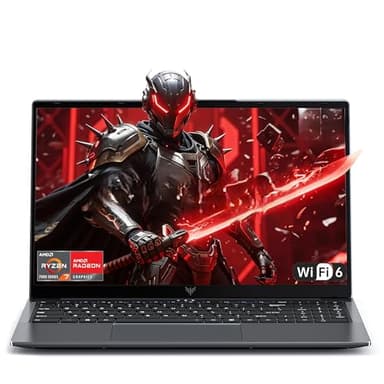 Light Gaming Laptop with AMD Ryzen7 7730U Processor（Up to 4.5GHz,8C/16T),16GB DDR4 RAM 512GB SSD, AMD Radeon Graphics,WiFi 6,15.6 inch IPS Display,Webcam, Windows 11 Laptop Computer for Video Editing