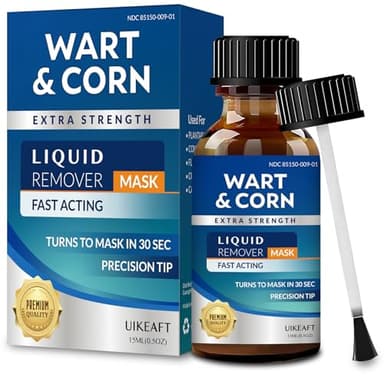 uikeaft Fast-Acting Wart Corn Remover: Salicylic Acid Treatment for Feet Toe - Maximum Strength Liquid for Plantar Wart Corn Removal Men and Women