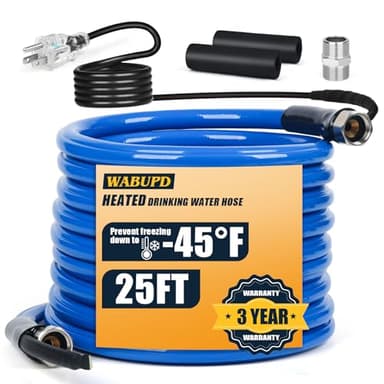 25FT Heated Water Hose for RV,Heated Hose,Anti-freezing Temperature Down to -47°F, Great Rv Accessories for Campers, Livestock, Agriculture (25FT)