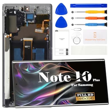 OLED for Samsung Note 10 Plus Screen Replacement for Samsung Galaxy Note 10 Plus 4g/5g LCD Screen for Galaxy SM-N975 SM-N976 LCD Touch Screen Digitizer Assembly Repair Kits with Frame (Black)