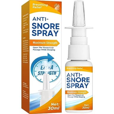 Anti Snoring Spray, Effective Snore Devices for Better Sleep and Breathing, Natural Snoring Solution to Open Throat & Air Passages, More Restful Sleep for You and Your Partner, 30mL