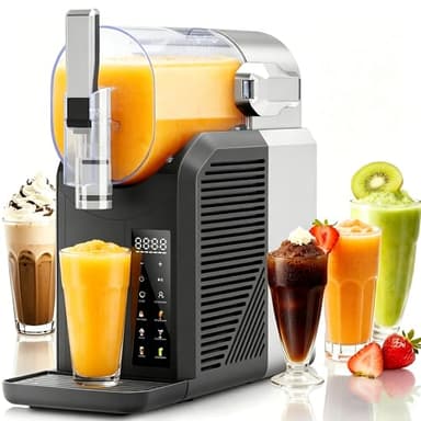 ZABINS Slushie Machine, 2L/68oz Frozen Drink Maker & Margarita Machine with 6 Presets and LED Display, No Ice Needed Slushy Machine for Home & Party
