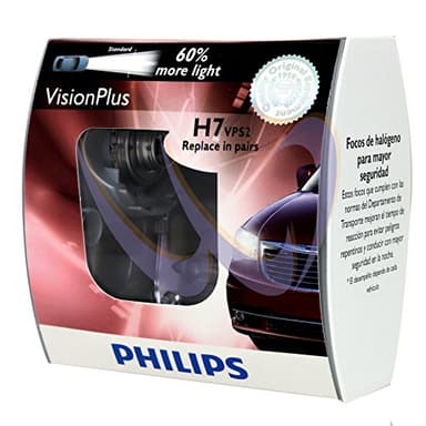 Philips H7 VisionPlus Replacement Bulb, (Pack of 2)
