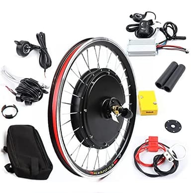 20" Front Wheel Electric Bike Conversion Kit, 48V 1000W E-Bike Powerful Hub Motor Kit with SW-810LED Display Waterproof Wire Assembly (US Stock)