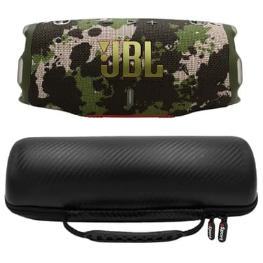 JBL Charge 6 Waterproof Portable Speaker Bundle with gSport Carbon Fiber Case (Camo)