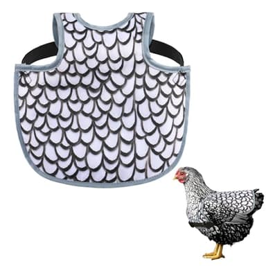 MYWSN Chicken Saddles for hens, Chicken Apron Back Protector for Hens With Adjustable Strap, Chicken Hen Mating Saddle (White)