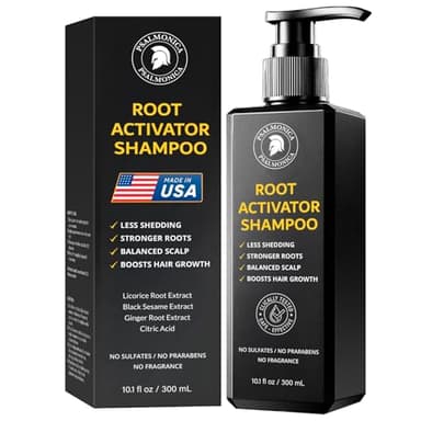 Root Activator Shampoo for Men: Made In USA - Hair Growth Shampoo for Hair Loss and Thinning Hair - Hair Loss RegrowthTreatments for Women Men (Refreshing Scent)