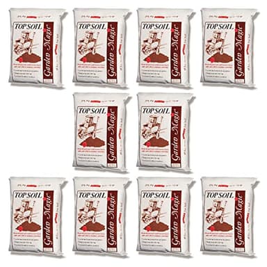 Michigan Peat Garden Magic Indoor and Outdoor Organic Planting Potting Top Soil Blend Mix, 40 Pound Bag (10 Pack)