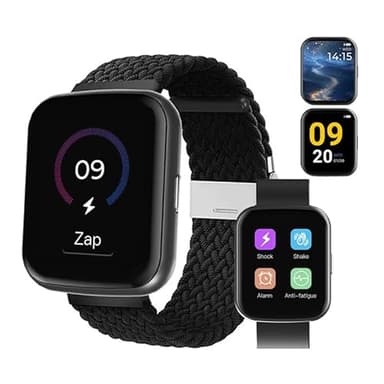 Electric Shock Alarm Clock for Heavy Sleepers | Wearable Silent Strong Zap Alarm Clock | Shock Pulse for Self-Discipline and Combat Fatigue | With 1.69 Touch Screen