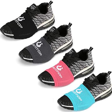 LAMANTOP 4 Pairs Socks for Dancing Shoe Socks on Smooth Floors Over Sneakers,Dancing Shoe Sliders Ballet Dancers Turning Sock for Smooth Pivots and Turns on Wood Floors