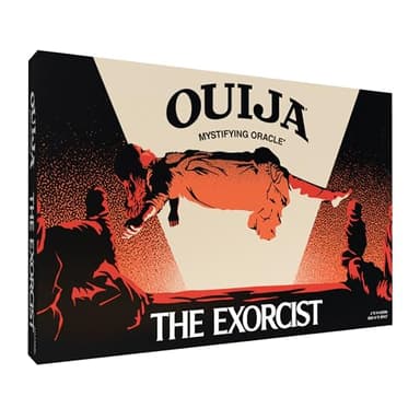 Ouija: The Exorcist, Inspired by The 1973 Horror Movie, Classic Ouija Board Game with Glow-in-The-Dark Board and Red Planchette, Officially Licensed Collectible and Merchandise, 2-4 Players, Ages 14+
