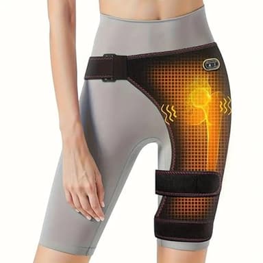 Hip Heating Pad, Electric Heated Hip Brace for Men Women, Arthritis/Thigh/Buttock Electric Heat Pad for Sciatica Nerve Relief, Birthday for Mom/Wife (Black)