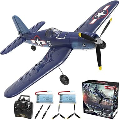 LEAMBE 4 Channel RC Plane - Ready to Fly Aerobatic Aircraft, Easy Control for Beginners, F4U Corsair RC Airplane Best Gift for Adults