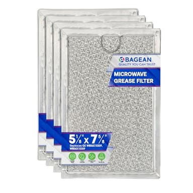 Microwave Filter Replacement 7.64” x 5.12” for GE WB06X10309 WB06X10359 Microwave Grease Filter - Also Fit’s LG Kenmore and More - Filters Kitchen Oven Air Entering Over the Range Vent Fan (4-Pack)