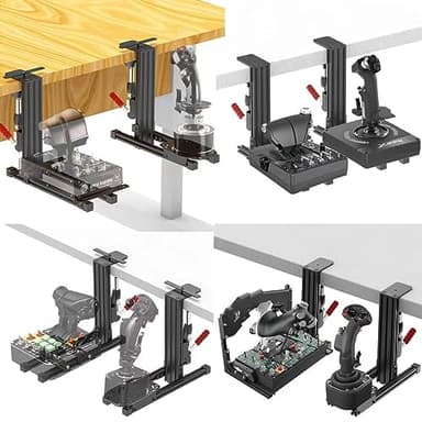 YAARHEJ 2 Set The Desk Mount for The Flight Sim Game Joystick, Throttle and Hotas Systems Compatible with Logitech X56, X52, Thrustmaster T-Flight Hotas,T.16000M,TCA,Wining orion 2