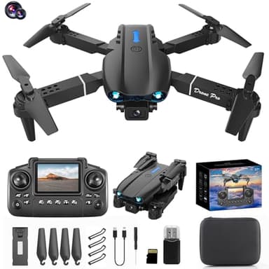 Mini Drone with Camera Remote Control Drones With Screen Display 2.4G Headless Mode, 3 Speed Gears, Altitude Hold RC Quadcopter for Adults Fpv Drone Birthday Gifts for Men Women