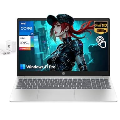 HP 15.6" Touchscreen Business Laptop, 64GB RAM 1TB SSD Intel 10-Core i7 1355U(Beat i9-10880H), Intel Iris Xe Graphics, FHD Laptop for College Students Study-Home with Private Webcam Wi-Fi 6 Win 11 Pro
