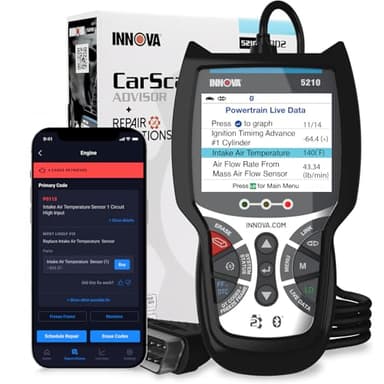 Innova 5210 OBD2 Scanner & Engine Code Reader, Battery Tester, Live Data, Oil Reset, Car Diagnostic Tool for Most Vehicles, Bluetooth Compatible with America's Top Car Repair App