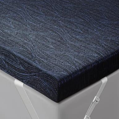 Extra Firm Mattress Topper Queen Size, 4 Inch High Density Cooling Memory Foam Mattress Topper for Back Pain Relief, Bamboo Charcoal Cooling Gel Infused Bed Topper with Washable Cover, CertiPUR-US