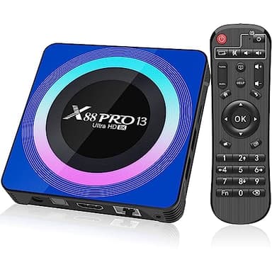 Android TV Box 2025, X88 PRO Android 13.0 TV Box with 4GB RAM 32GB ROM RK3528 Quad-Core Support WiFi6 2.4Ghz/5.0Ghz 8K HD BT 5.0 H.265 Decoding Smart Box
