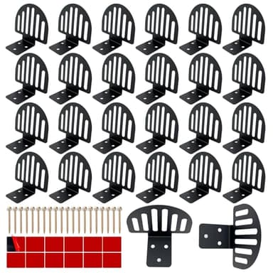 25 Pack Metal Roof Snow Guards - Alloy Steel Standing Seam Snow Stoppers with Seal Gaskets & Screws, Prevent Snows & Ice Avalanches