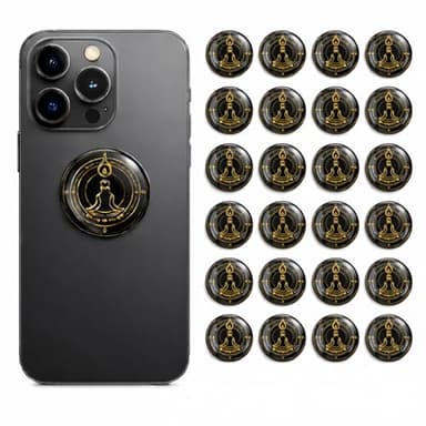 FUYIHGL® 24PCS EMF Protection Stickers: Cell Phone Laptop WiFi Router - Anti Radiation Shielding Neutralizer - Electronics Quantum Energy Blocker Harmonizer Decal - Case Friendly, Zero Interference