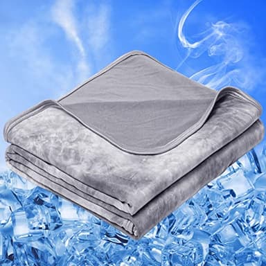 inhand Cooling Blanket Queen Size (90"x90"), Cooling Blankets for Hot Sleepers, Absorbs Heat to Keep Adults Cool For Summer Nights Sweats, Thin Cold Lightweight Blanket for Couch Bed, All Season Use