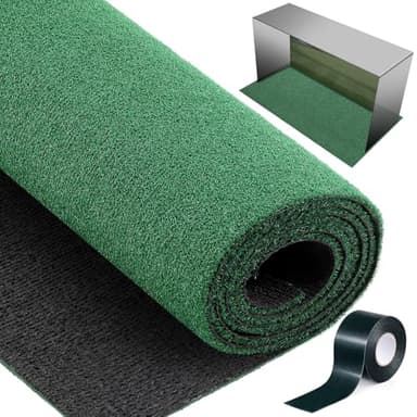 Nuanchu 6x10 ft Golf Simulator Turf Putting Green Practice Mat 15mm Pile with Lawn Double-Sided Tape Non-Slip Backing for Home Simulator Basement Garage Indoor
