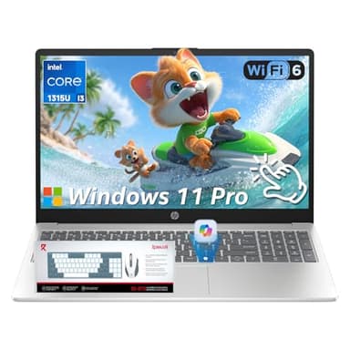 HP 15.6" HD Touchscreen Laptop for Students & Business – Intel 6-Core i3-1315U for Smooth Online Classes, 20GB RAM 512GB SSD Storage, Windows 11 Pro, AI Copilot Ready, Anti-Glare Screen, Wi-Fi 6