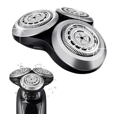 SH90 Replacement Rotary Heads for Philips Norelco Shavers Series 9000, New Version of Metal Wheel Buckle and Upgrade Double-Layer Precision Blades