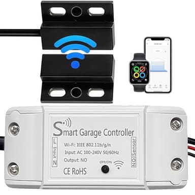 XDTKML Smart Garage Door Opener Smart WiFi Garage Controller Garage Door Opener Controller Compatible with Alexa Google Assistant iPhone Android SmartLife App Remote Control No Hub Required