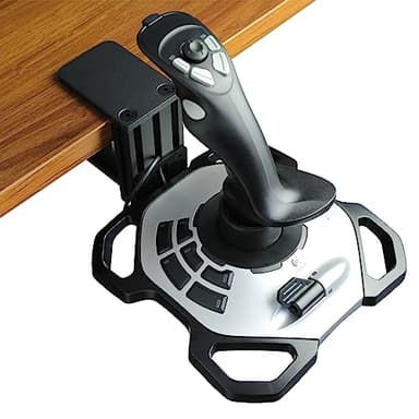 WELLMETE Clamp-on Desk Mount for Flight Sim Joystick-Compatible with Logitech G Extreme 3D PRO Joystick Adjustable Enduring Steel Mount Holder for Hotas Flight (Quick Release Type)