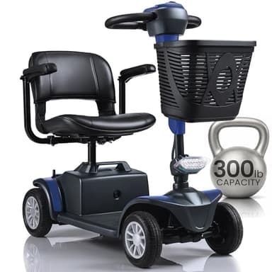 Vive Mobility Scooter for Seniors - 4 Wheel Electric Wheelchair Scooter for Adults, Elderly - Motorized Power Wheel Chair Mobility Aid - Motor Medical Device for Safe, Comfortable, Long-Range Travel